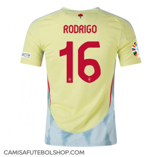 Camisa de time de futebol Espanha Rodri Hernandez #16 Replicas 2º Equipamento Europeu 2024 Manga Curta